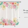 Minimalist Pink Flowers Shower Curtain with Waterproof Washable Material for Your Bathroom