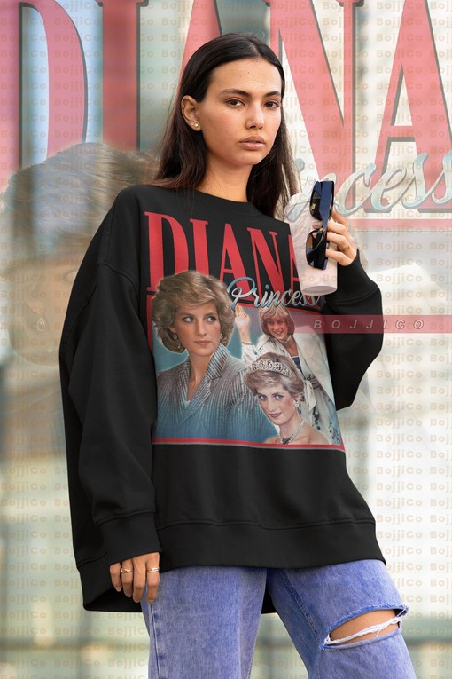 Minimalist Princess Diana Tank - Retro Style Fan Sweater with British Royalty Quote