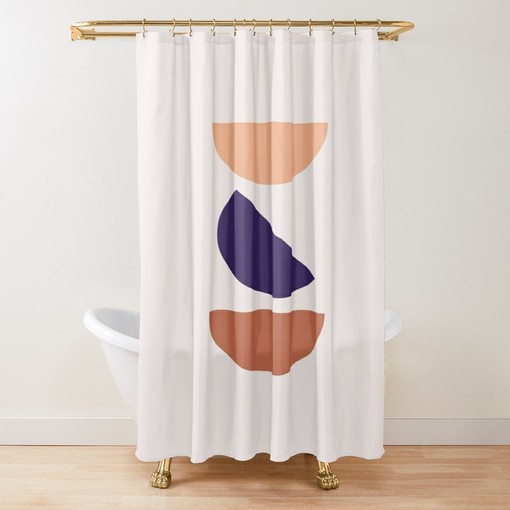 Minimalist Sun and Moon Shower Curtain - Eco-Friendly Materials with Artistic Boho Style - Image 2