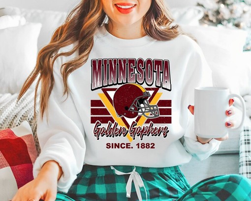 Minnesota Crewneck Sweatshirt, Ideal Vintage Minnesota Football Fan Shirt, University Football NCAA Fan Shirt - Image 4