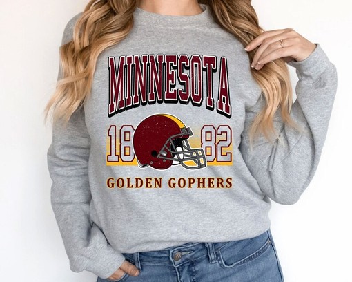 Minnesota Crewneck Sweatshirt, Perfect Vintage Minnesota Football Fan Shirt, University Football Fan Shirt