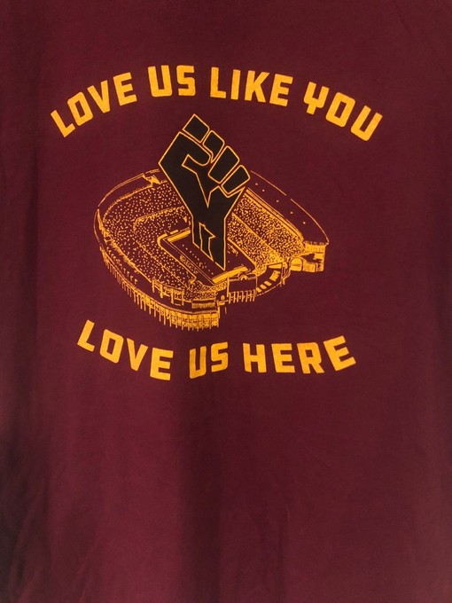 Minnesota Gophers Football Black Lives Matter T-Shirt with Black Power Fist for Football Lover Gifts - Image 2