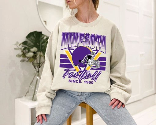 Minnesota NFL Football Team Retro Sweatshirt for Fans
