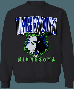 Minnesota Timberwolves NBA Retro Sweatshirt Hoodie Shirt for NBA Fans