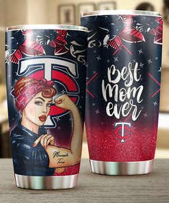 Minnesota Twins MLB Tumbler - The Strongest Best Mom Ever Gift for Baseball-loving Moms with Custom MLB Logo
