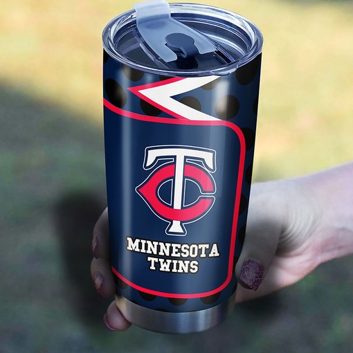 Minnesota Twins MLB Tumbler with Funny Dog Design and Catchy MLB Logo - Image 2