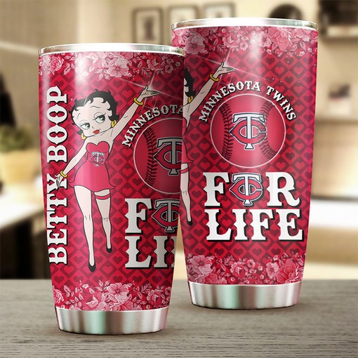 Minnesota Twins Quirky Charm Betty Boop MLB Tumbler with a Unique and MLB Design - Image 2