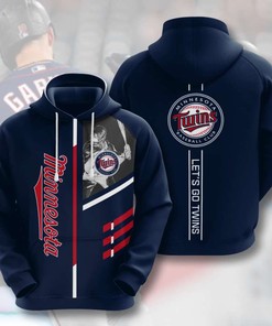 Minnesota Twins Sporty 3D All Over Print Hoodie with Custom Design