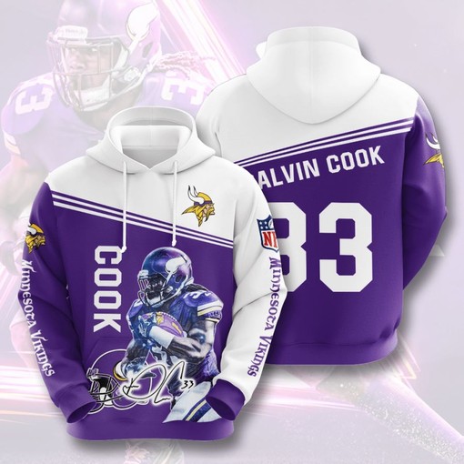 Minnesota Vikings 3D Hoodie with All Over Print - Perfect for Sports Lovers