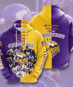 Minnesota Vikings All Over Print Hoodie - Perfect for Fans!