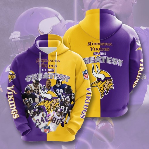 Minnesota Vikings All Over Print Hoodie - Perfect for Fans!