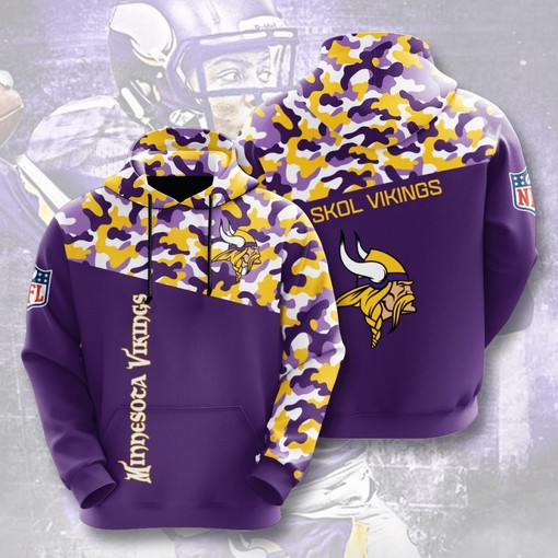 Minnesota Vikings Custom All Over Print 3D Hoodie - Support Your Team!