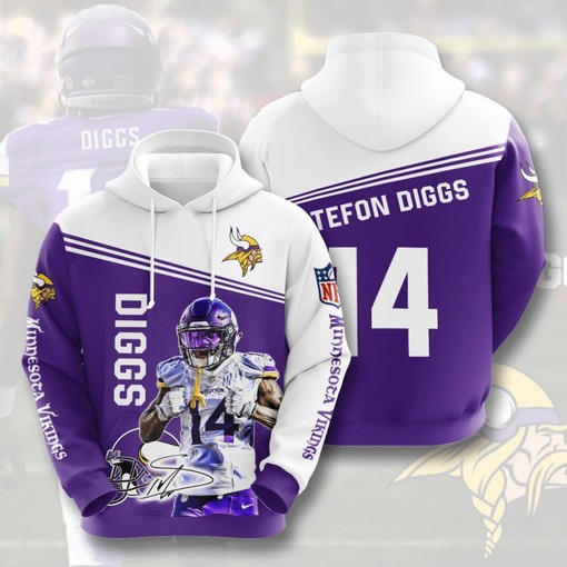 Minnesota Vikings Hoodie with Awesome All Over Print Design