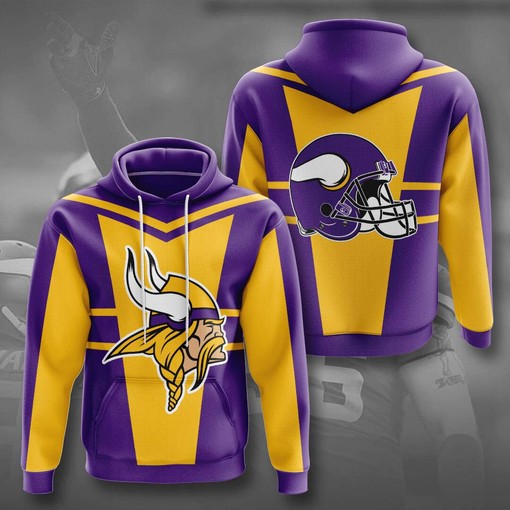 Minnesota Vikings Men's 3D All Over Print Zip Up Hoodie