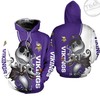Minnesota Vikings Men's 3D Hoodie with Unique Design of Jack Skellington and Zero