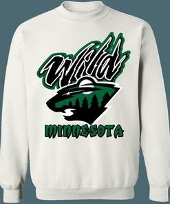 Minnesota Wild BLACKOUT Retro NHL Hoodie Sweatshirt for Hockey Lovers