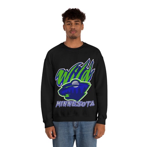 Minnesota Wild Timberwolves Vintage NHL Sweatshirt Hoodie for Hockey Lovers - Image 2