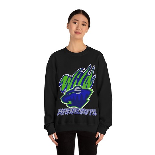 Minnesota Wild Timberwolves Vintage NHL Sweatshirt Hoodie for Hockey Lovers - Image 3