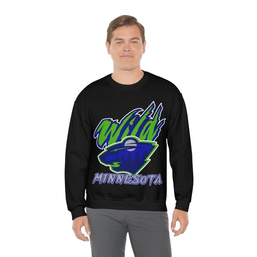 Minnesota Wild Timberwolves Vintage NHL Sweatshirt Hoodie for Hockey Lovers - Image 4