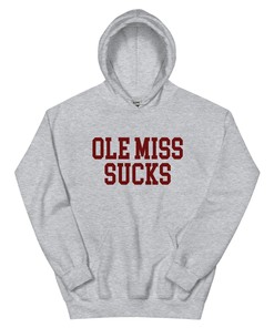 Mississippi State vs. Ole Miss Rivalry Sucks Hoodie Sweatshirt - Retro NCAA Shirts