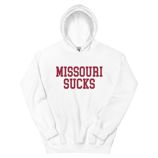 Missouri vs. Arkansas Rivalry Sucks Hoodie Sweatshirt - NCAA Shirts for Men