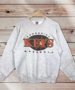 Mlb Frederick Keys Vintage Style Crewneck Sweatshirt, Frederick Keys Sweater Pullover