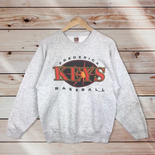 Mlb Frederick Keys Vintage Style Crewneck Sweatshirt, Frederick Keys Sweater Pullover