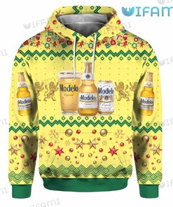 Modelo Bottle Glass Can All Over Print 3D Hoodie - Unique Beer Lovers Gift