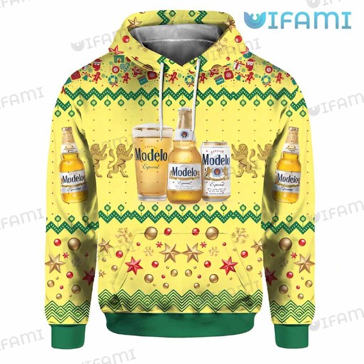 Modelo Bottle Glass Can All Over Print 3D Hoodie - Unique Beer Lovers Gift