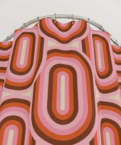 Modern Abstract Geometric Shower Curtain: Perfect for Your Mid Century Bathroom
