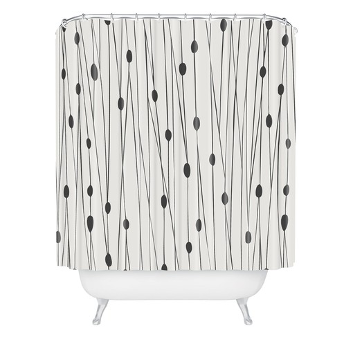 Modern Beige Minimalist Shower Curtain for Luxury Bathrooms - Image 2