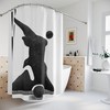 Modern Black And White Geometric Abstract Shower Curtain, Designer Minimalist Curtain