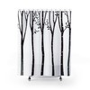 Modern Designer Tree Outline Kids Bathroom Shower Curtain