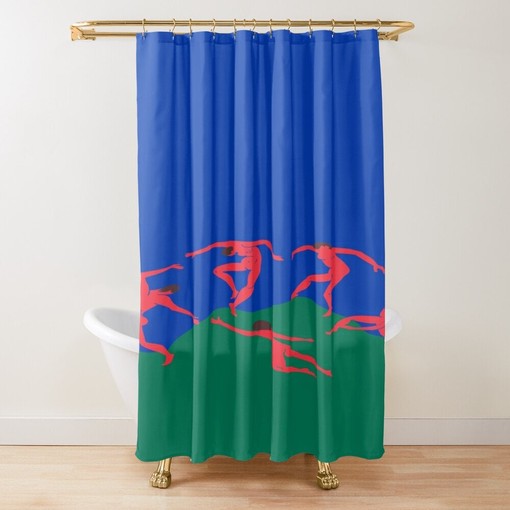 Modern Disney Boho Moon Shower Curtain - Waterproof Abstract Matisse Design and Hooks Included - Image 2