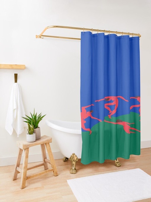 Modern Disney Boho Moon Shower Curtain - Waterproof Abstract Matisse Design and Hooks Included - Image 3