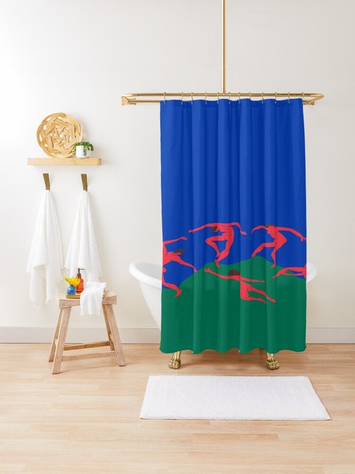 Modern Disney Boho Moon Shower Curtain - Waterproof Abstract Matisse Design and Hooks Included - Image 4