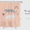 Modern Disney Gray White Leopard Pattern Shower Curtain, Pink Touches for Stylish Bathroom Decor, Custom Sizes Available