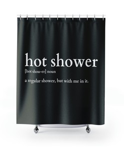 Modern Fabric Hot Shower Funny Shower Curtain