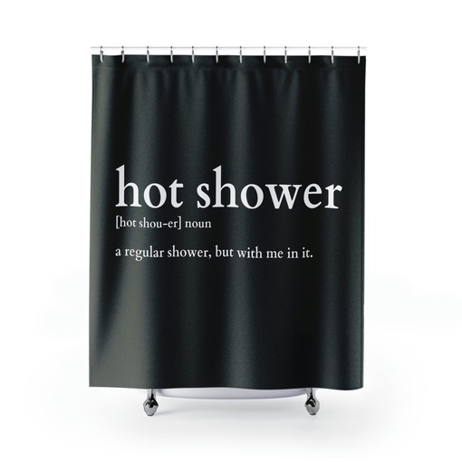 Modern Fabric Hot Shower Funny Shower Curtain