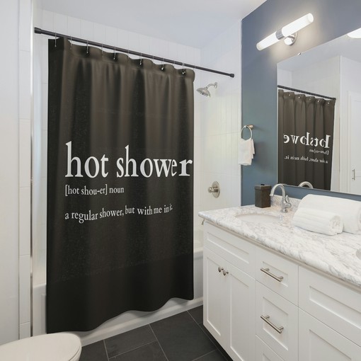 Modern Fabric Hot Shower Funny Shower Curtain - Image 2