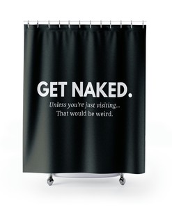 Modern Funny Romantic Valentine Gift Naked Shower Curtain