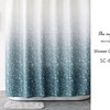 Modern Gradient Blue Polyester Shower Curtain - Elegant and Functional Addition to Your Bathroom Decor