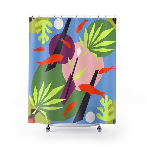 Modern Henri Matisse Shower Curtains Featuring Abstract Art Prints and Housewarming Gifts