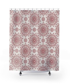 Modern Mandala Shower Curtain for Contemporary Bathroom Decor