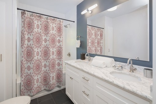 Modern Mandala Shower Curtain for Contemporary Bathroom Decor - Image 2
