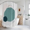 Modern Pal Minimal Japanese Boho Abstract Circles Shower Curtain