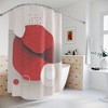 Modern Pal Minimal Japanese Contemporary Boho Abstract Circle Shower Curtain