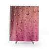 Modern Raindrop Design Pink & Rose Gold Ombre Water Droplets Unique Shower Curtain