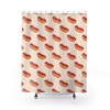 Modern Tile Pattern Hot Diggy Dog Hot Dogs Shower Curtain