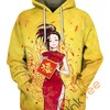 Momo Yaoyorozu BNHA Sport All Over Print Zip Up Hoodie Men with Bold Lettering